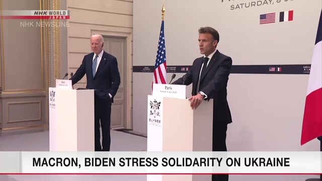 Macron, Biden reaffirm solidarity to support Ukraine