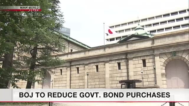 BOJ to reduce government bond purchases