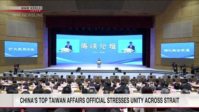 China's top Taiwan affairs official stresses unity across strait