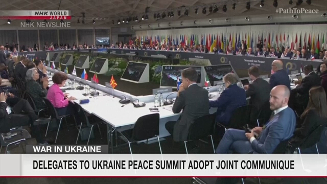 Delegates to Ukraine peace summit adopt joint communique