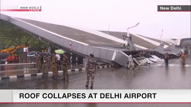 Roof collapses at India's New Delhi airport, killing one