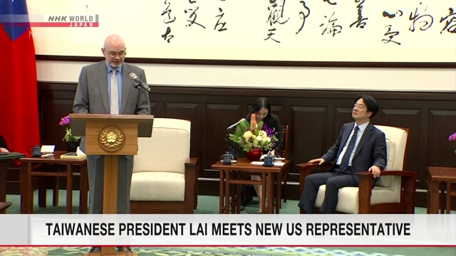 New top US envoy to Taiwan meets its president