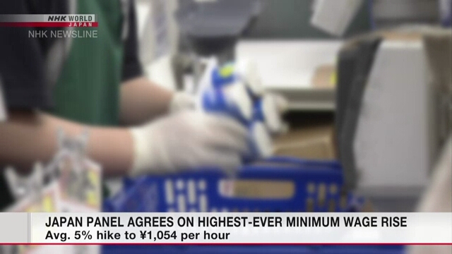 Japan govt. panel agrees on highest-ever minimum wage rise