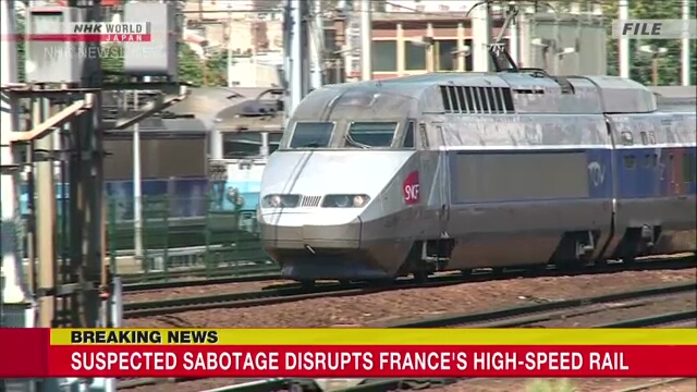 Suspected sabotage disrupts France's high-speed TGV railway