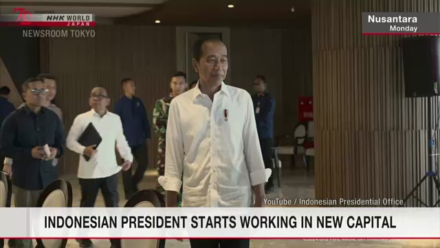 Indonesian president starts working in new capital