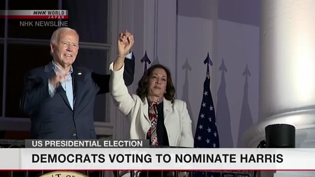 Democratic delegates voting to nominate Harris in "virtual roll call"