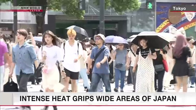 Japan blanketed by intense heat on Monday