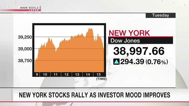 New York stocks rally as investor mood improves