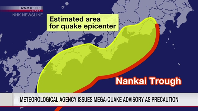 Meteorological agency issues mega-quake advisory as precaution