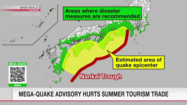 Mega-quake advisory hurts summer tourism trade