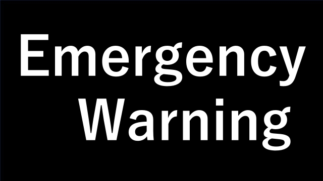 When does Japan issue an emergency warning related to a typhoon?