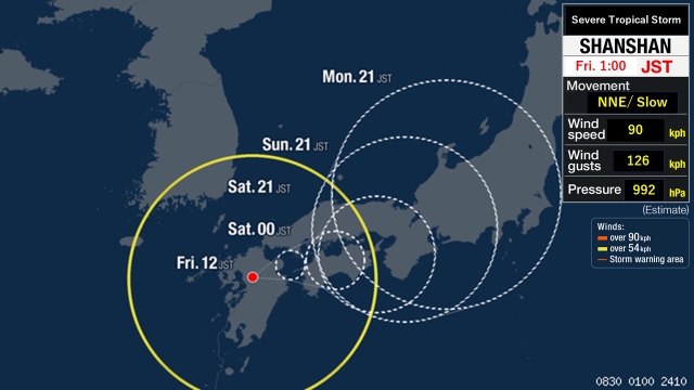 Severe tropical Storm Shanshan causes widespread damage across Japan