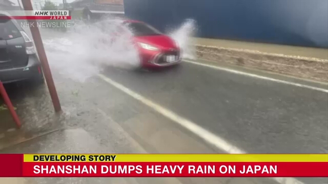 Shanshan dumps heavy rain on Japan