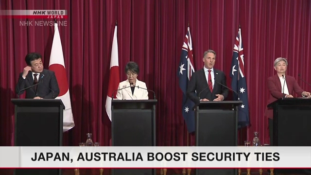 Japanese, Australian foreign and defense chiefs agree to boost security ties