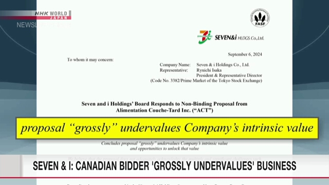 Seven & i says Canadian bidder 'grossly undervalues' its business