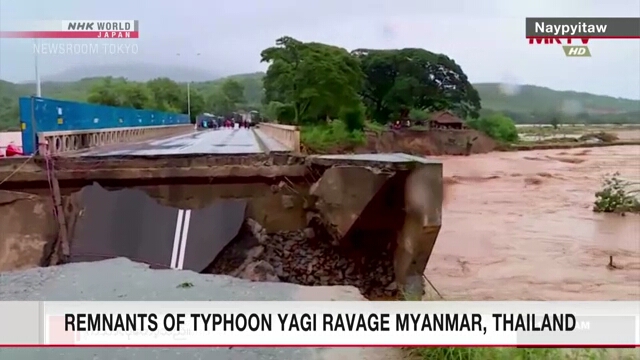 Remnants of Typhoon Yagi ravage Myanmar, Thailand