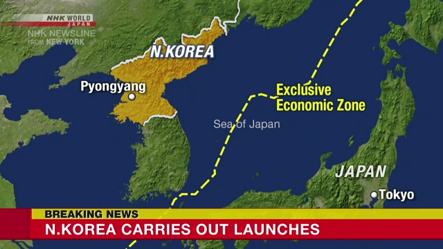 Possible North Korean ballistic missiles may have fallen outside Japan's EEZ