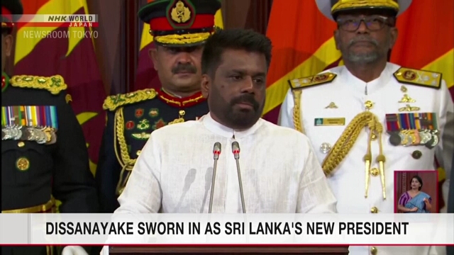 Dissanayake sworn in as Sri Lanka's new president