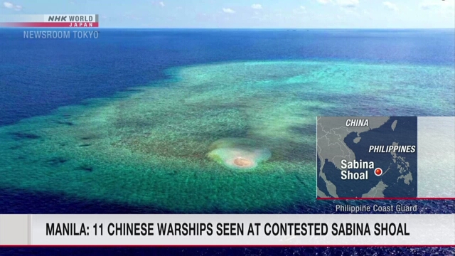 Manila: 11 Chinese warships seen at contested Sabina Shoal