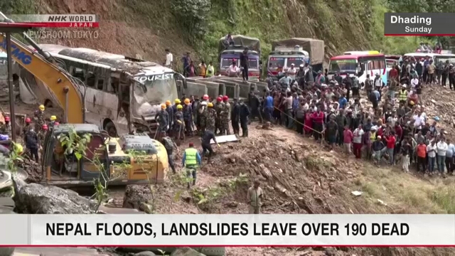 Nepal floods, landslides leave over 190 dead