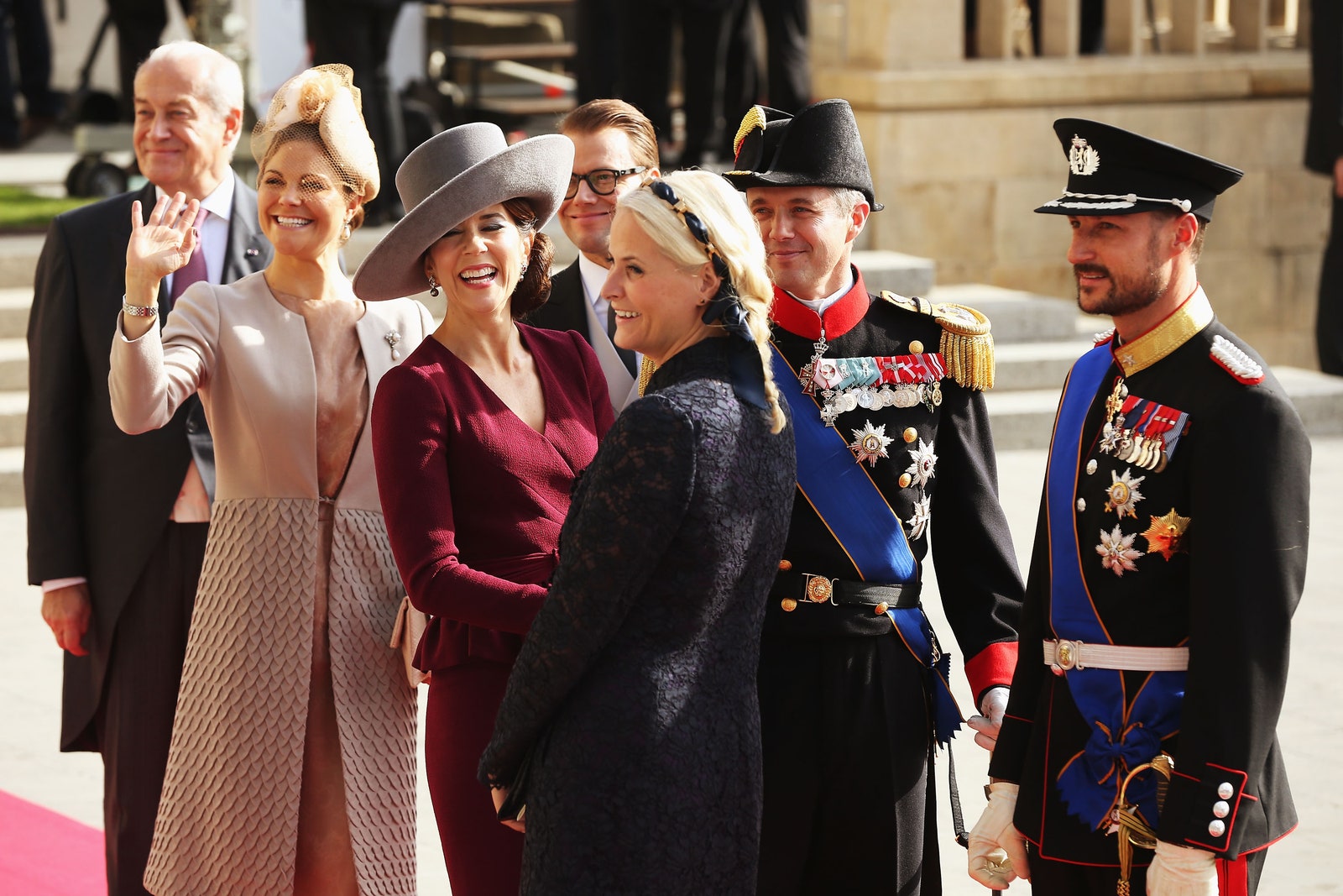 Image may contain Mary Crown Princess of Denmark Haakon Crown Prince of Norway and Prince Daniel Duke of Västergötland