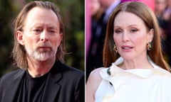 Radiohead singer Thom Yorke and actor Julianne Moore.