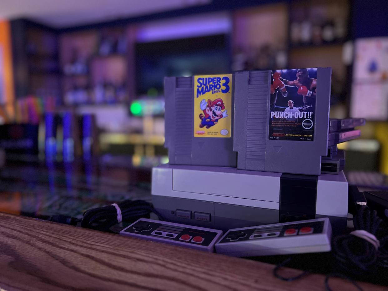 Guests are able to play classic Super Nintendo and arcade games inside Holey Mackerel.