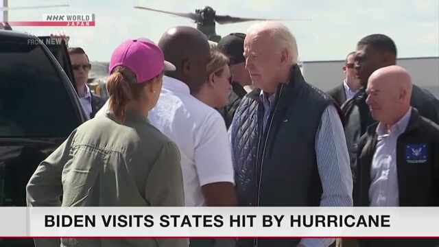 Biden visits states devastated by Hurricane Helene