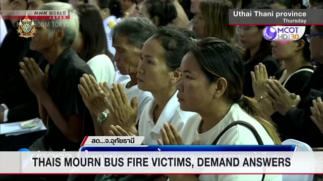 Thais mourn bus fire victims, demand answers