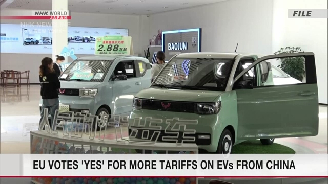 EU votes 'yes' for more tariffs on EVs from China