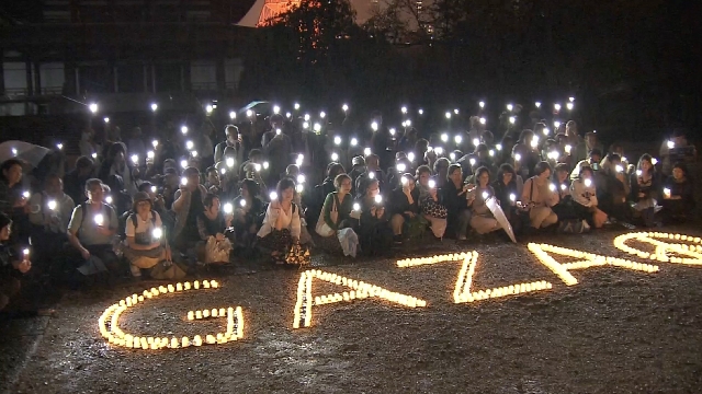 Japanese NGOs light candles in seeking a ceasefire in Gaza