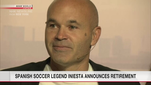 Spanish soccer star Iniesta announces retirement