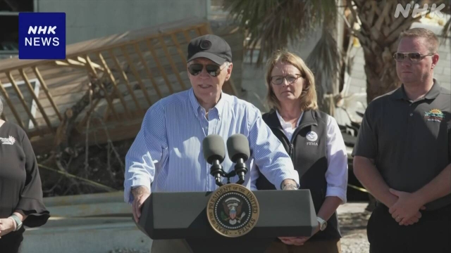 Biden visits hurricane-hit Florida, pledges full support