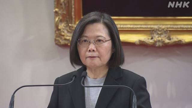 Ex-Taiwan president Tsai condemns China's military drills in a speech in Prague