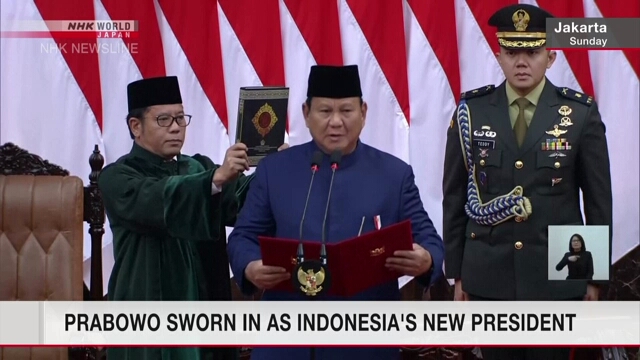 Prabowo sworn in as Indonesia's new president