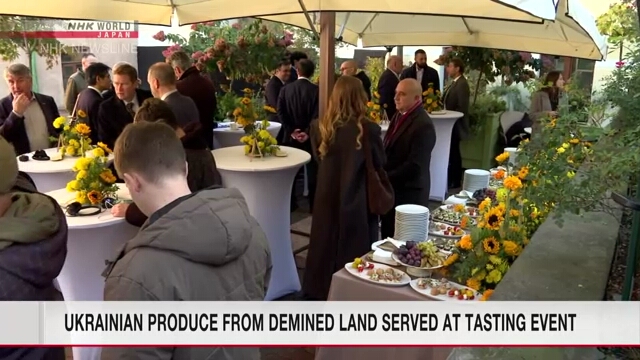 Produce from demined farmland served at Kyiv tasting event