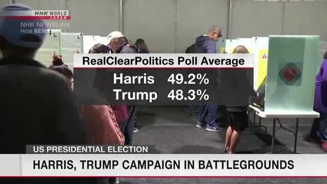 Harris, Trump campaign in US battleground states