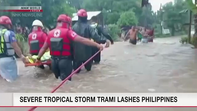 Severe tropical storm Trami leaves over 20 dead in the Philippines