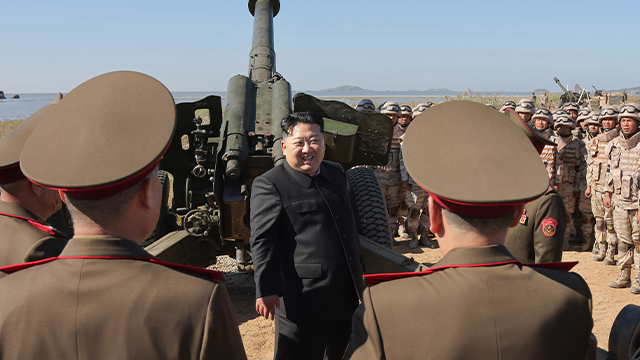 N. Korean Leader Revisits Artillery School ahead of Constitutional Revision