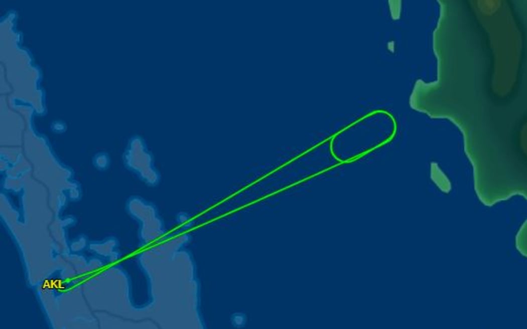 An Air New Zealand flight from Auckland to Rarotonga had to turn around due to a technical fault.