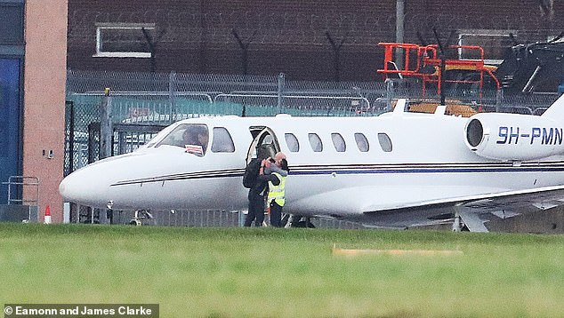 Ten Hag made a swift exit from Manchester after he was earlier spotted being picked up by a chauffeur and taken to Manchester Airport, before he boarded the aforementioned flight