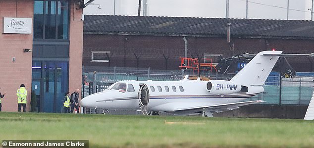 Erik ten Hag was spotted boarding a private jet back to the Netherlands on Monday