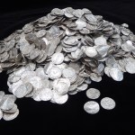 A pile of 1,000-year-old silver pennies from the Chew Valley hoard, which was recently discovered by metal detectorists in Somerset. The treasure sheds new light on the post-Conquest period and the impact of the Norman invasion on England. The pennies were acquired by the South West Heritage Trust for £4.4 million ($5.6 million USD).