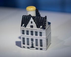 KLM's newest Delft Blue House, unveiled on Oct. 7 at a reception in Amsterdam.