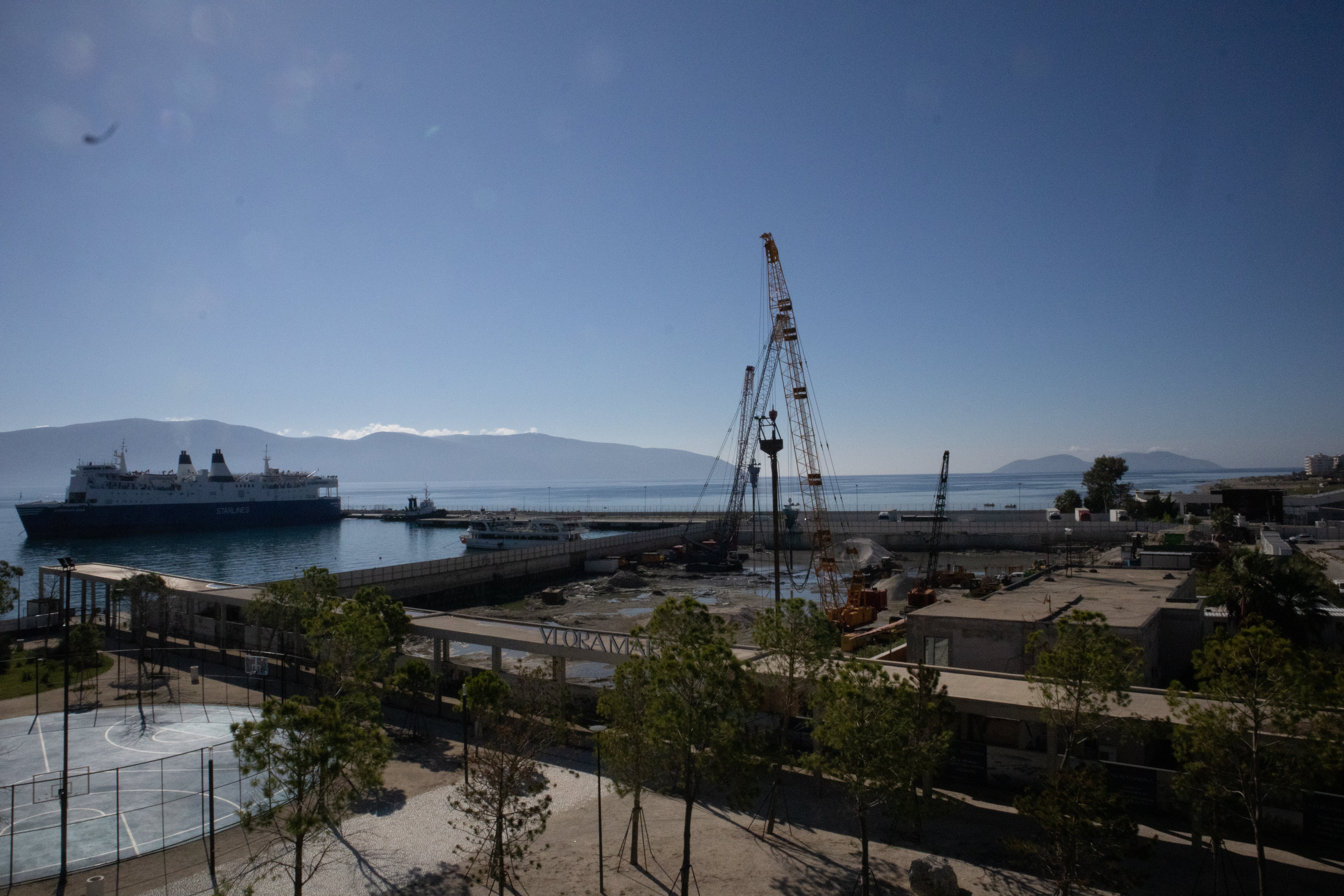 In Vlore evidence of a luxury drive can be seen in the construction of the marina