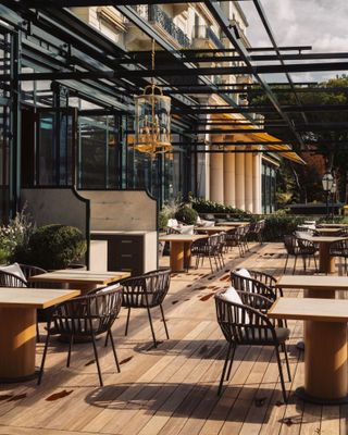 The terrace at Pic au Beau-Rivage Palace