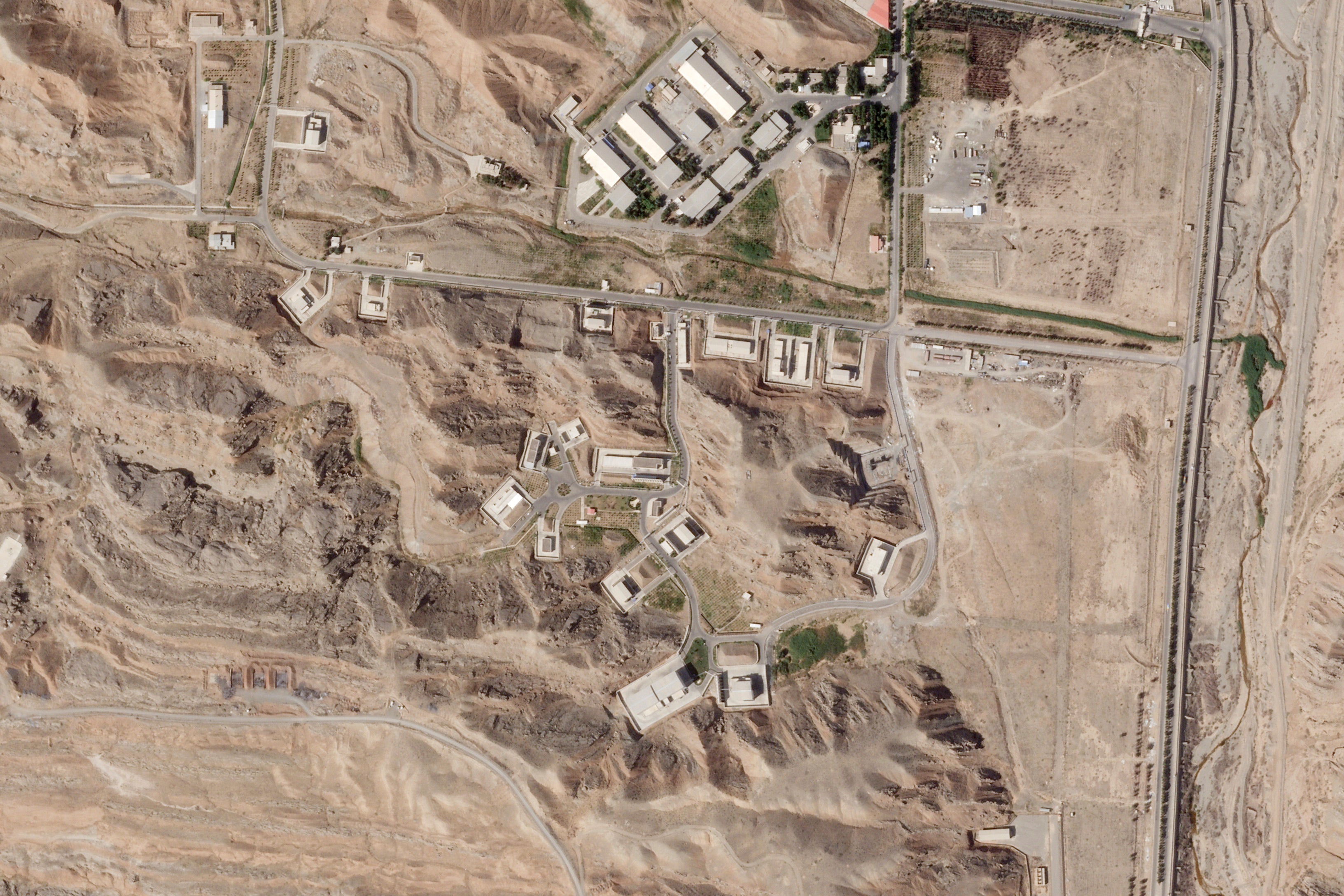 This satellite photo from Planet Labs PBC shows at Iran's Parchin military base outside of Tehran