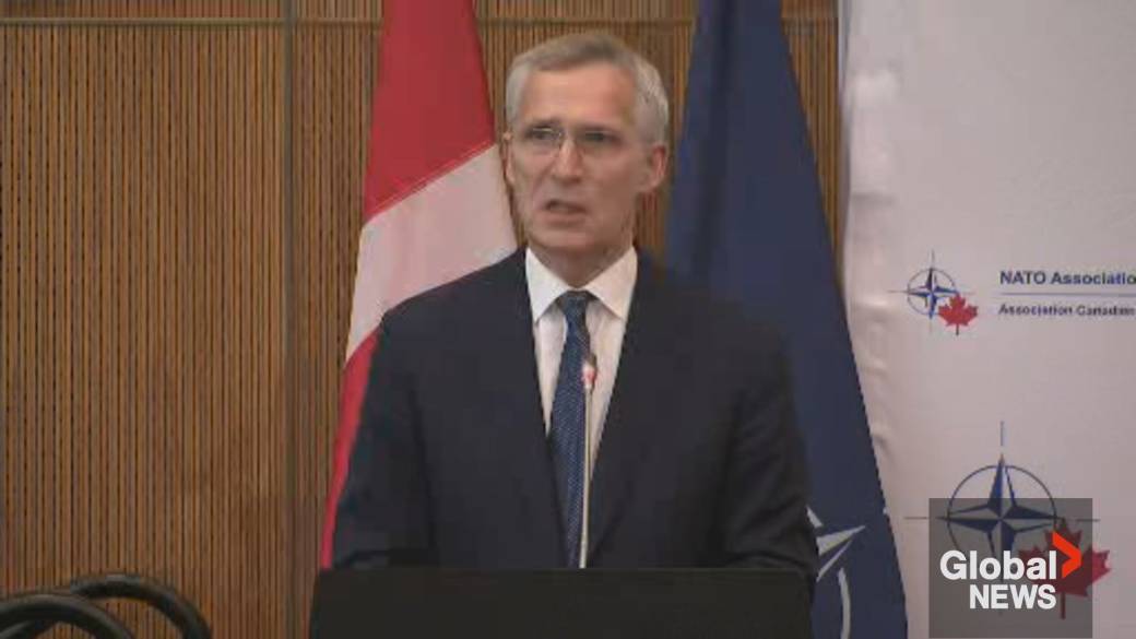 Click to play video: 'NATO head pushes Canada to meet 2% defence spending target'