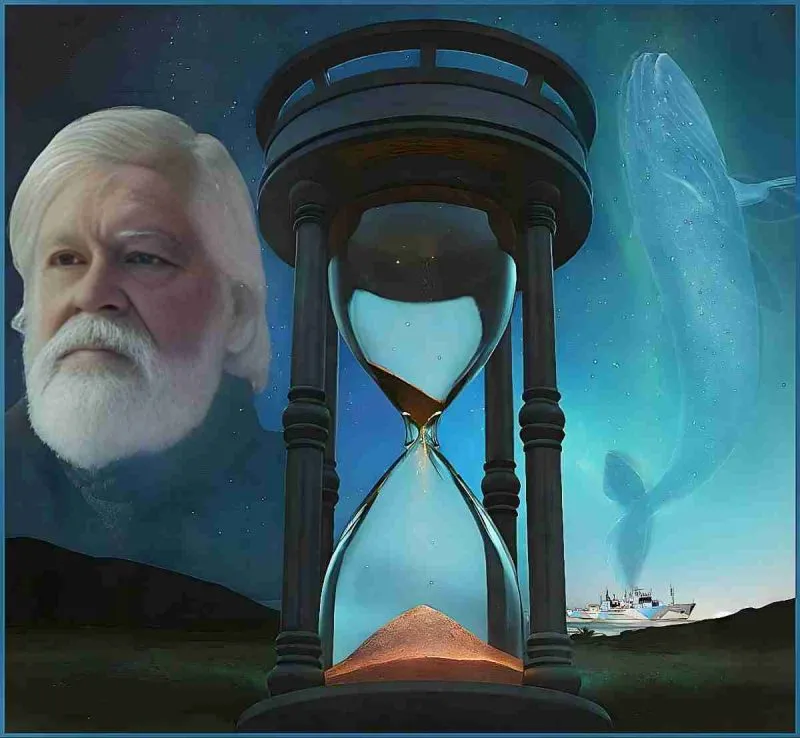 Paul Watson and hour glass.