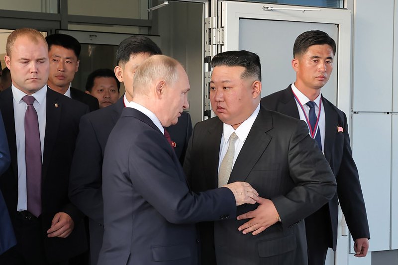 Russia has begun transporting North Korean troops to the frontline of its war against Ukraine, Kyiv's military intelligence said Sunday. The two regimes have grown closer since Russia's invasion, including a summit last September in Russia between President Vladimir Putin and North Korean leader Kim Jong Un. File Photo by KCNA/ UPI